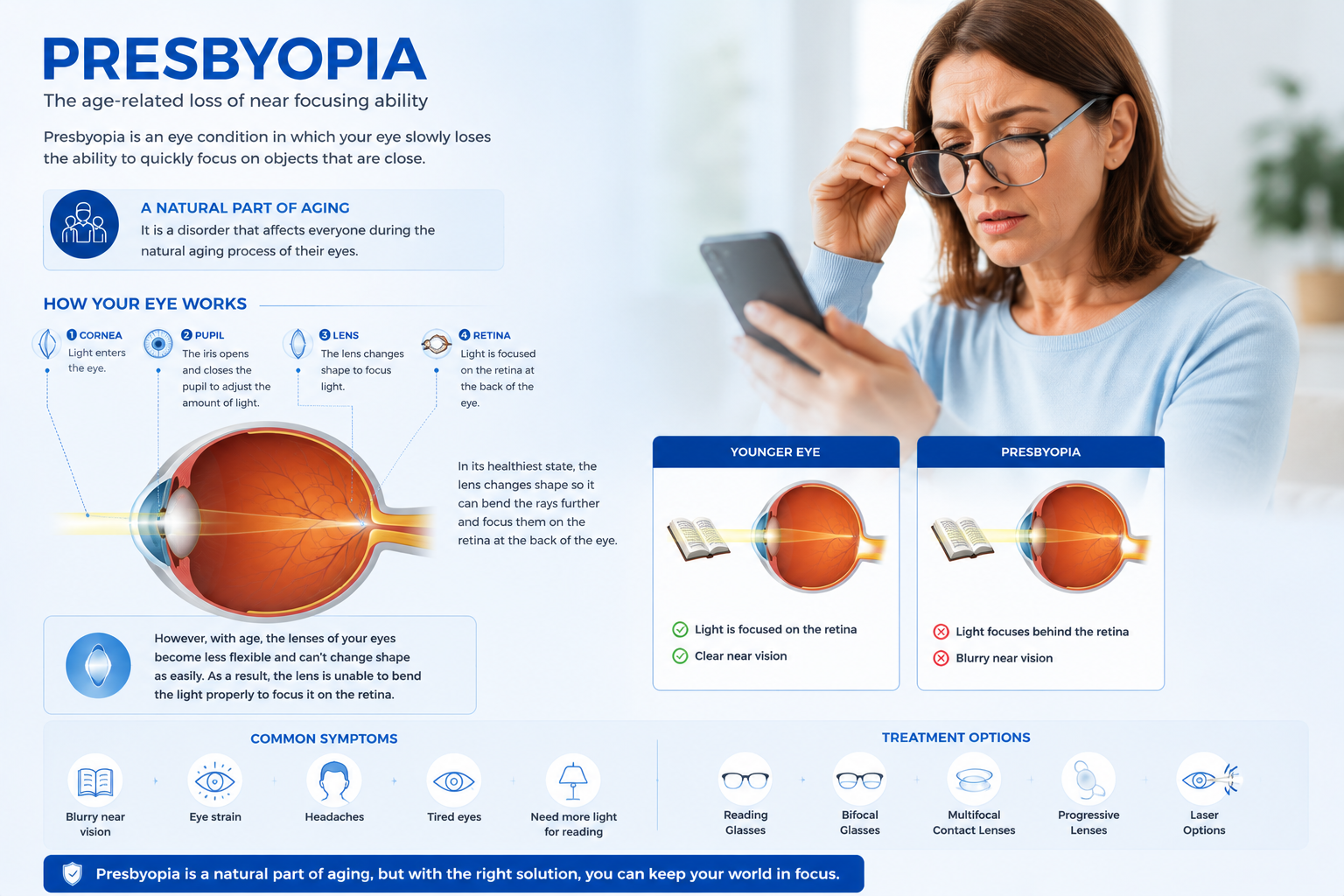Presbyopia reading vision consultation